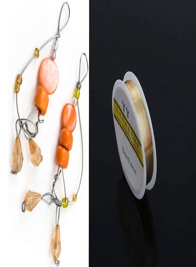 دي آي واي كرافتس مجموعة جديدة من أسلاك الخرز الفضية والذهبية والنحاسية بأحجام 0.3/0.4/0.5/0.6/0.8/1 مم، مناسبة لصنع الأساور والقلائد والمجوهرات والإكسسوارات (لفة واحدة فقط، فضي 0.4 مم). - Image 4